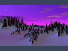 space snow landscape with spikes