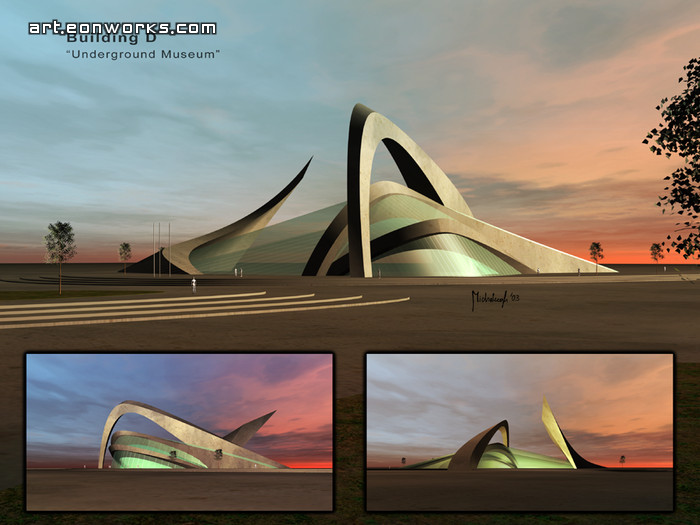 future underground museum illustration