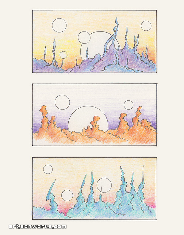landscape drawings